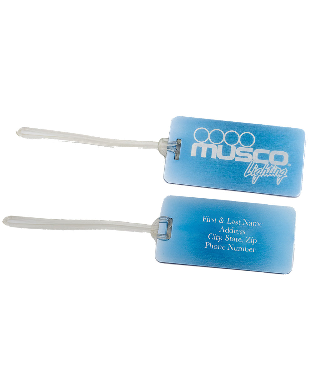 1036 - Musco Personalized Metal Luggage Tag