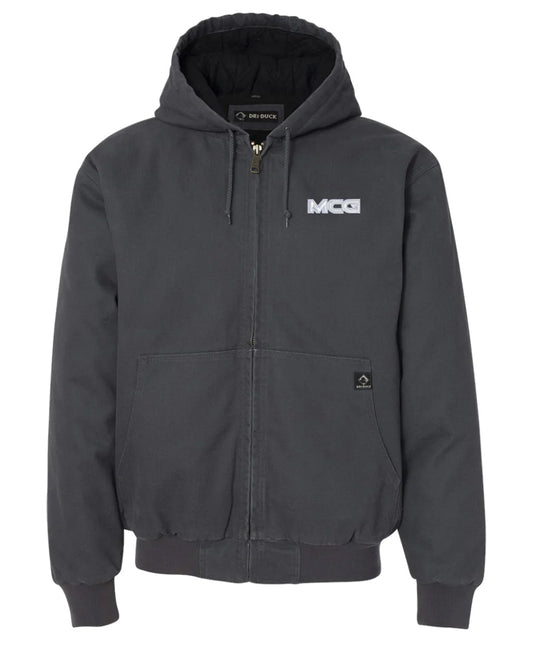 3000 - Canvas Hooded Jacket - Charcoal