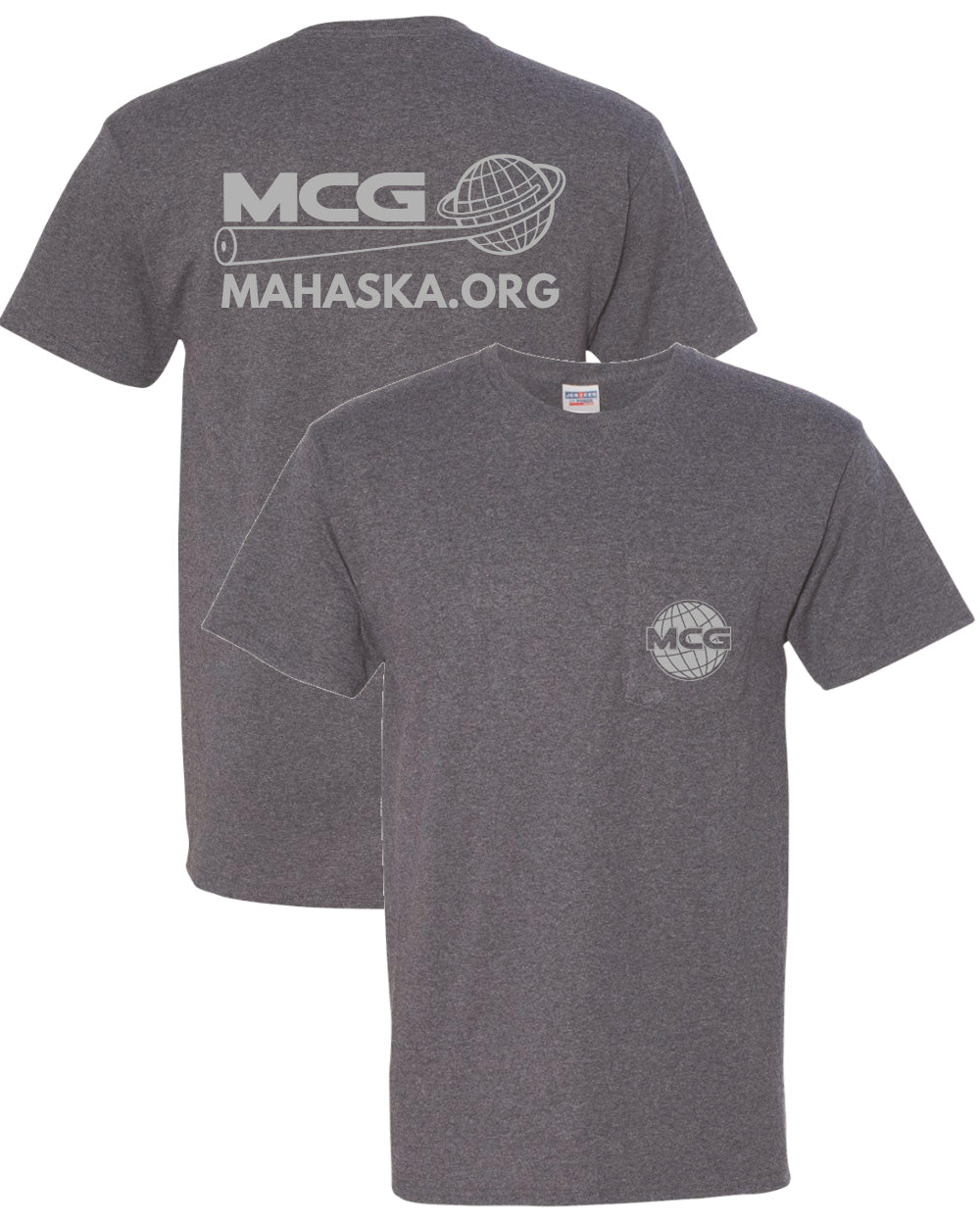 4015 - Pocket T-shirt (Tall) - Charcoal