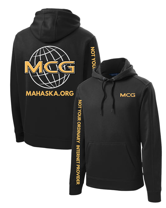 5004 - Fleece Hooded Pullover Sweatshirt - Black